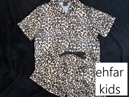 KIDS Anniversary Collection Satin Pyjamas - Leopard